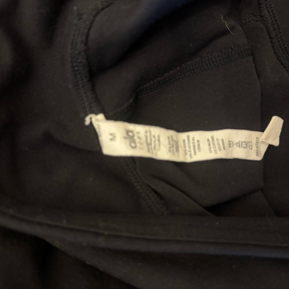 ALO Yoga Black and White Ribbed Leggings - Picture 4 of 4